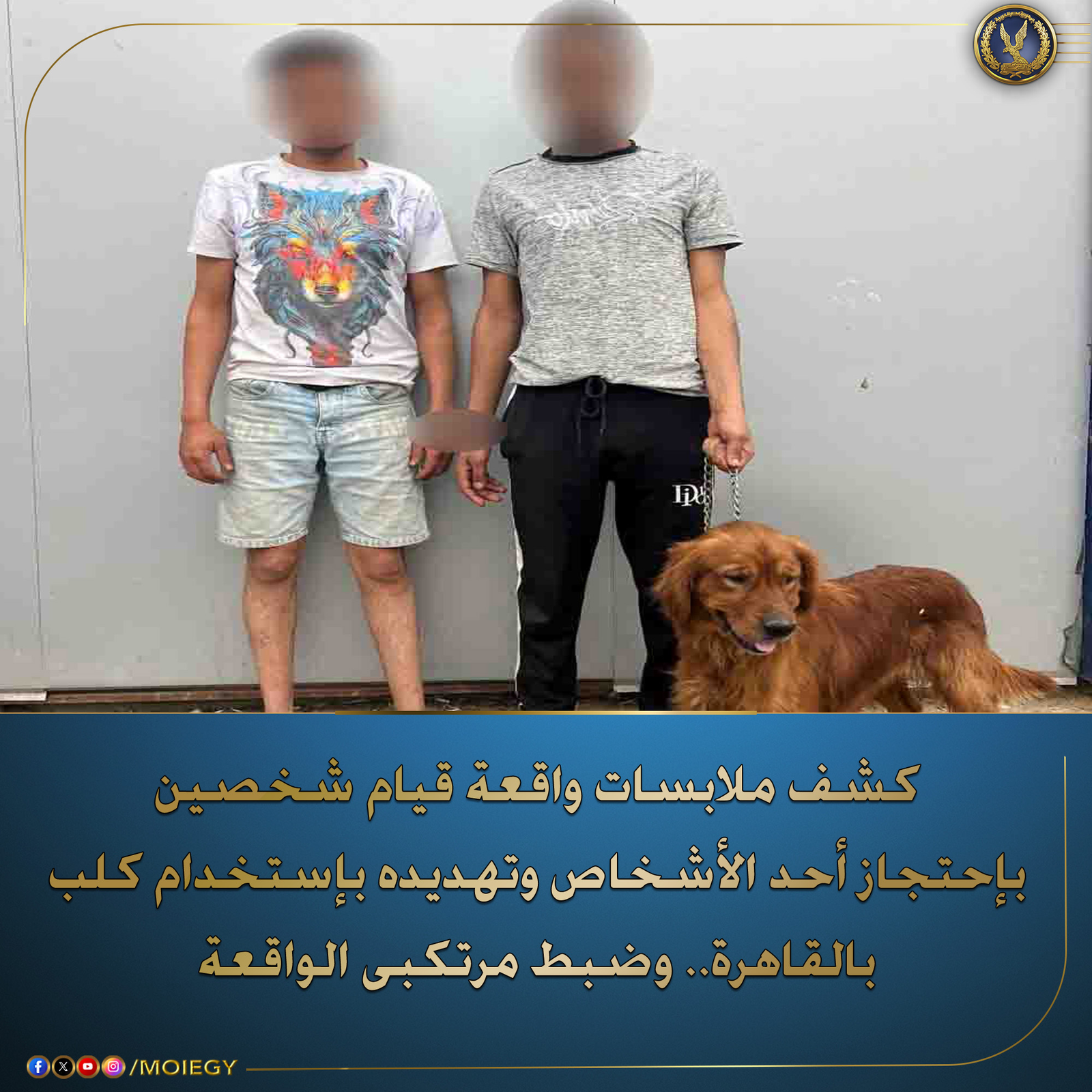 إستخدام كلب فى إحتجاز شخص