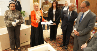 إستلام اثار مصرية مهربة