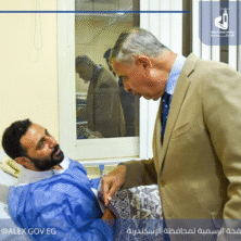 #محافظ الإسكندرية مع السائق ضحية العاصفة #