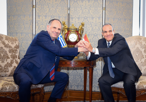 وزير الخارجية المصري ونظيره اليونانى