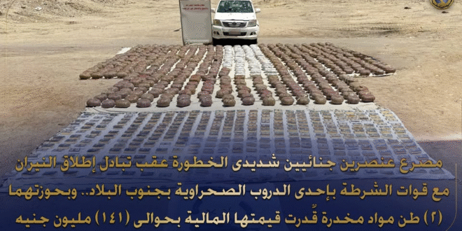 ضبط شحنة مخدرات فى جنوب البلاد