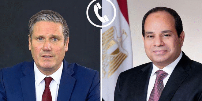 الرئيس المصري ورئيس وزراء بريطانيا