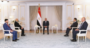 الرئيس السيسي فى لقاء مع مسؤولين ليبيين